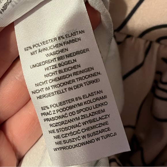 Urban Threads Light Pink / Nude Abstract Face Print T-Shirt Dress - Picture 3 of 3